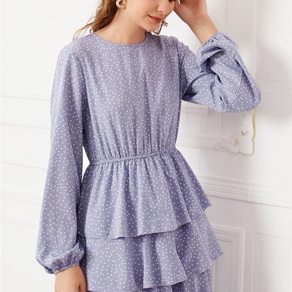 •Purple Polka Dot Dress• - Picture 3 of 4